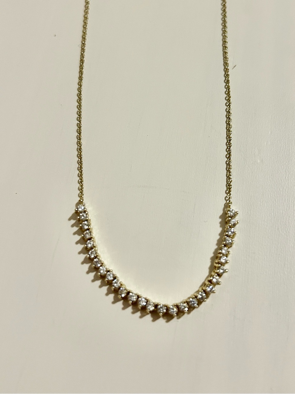 Melinda Maria gold necklace with simulated diamonds